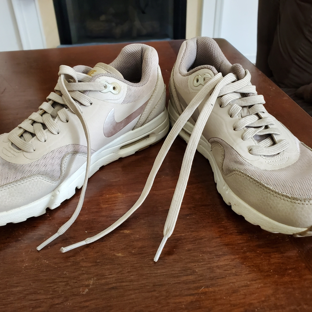 Nike Taupe and White Sneakers - Picture 6 of 16